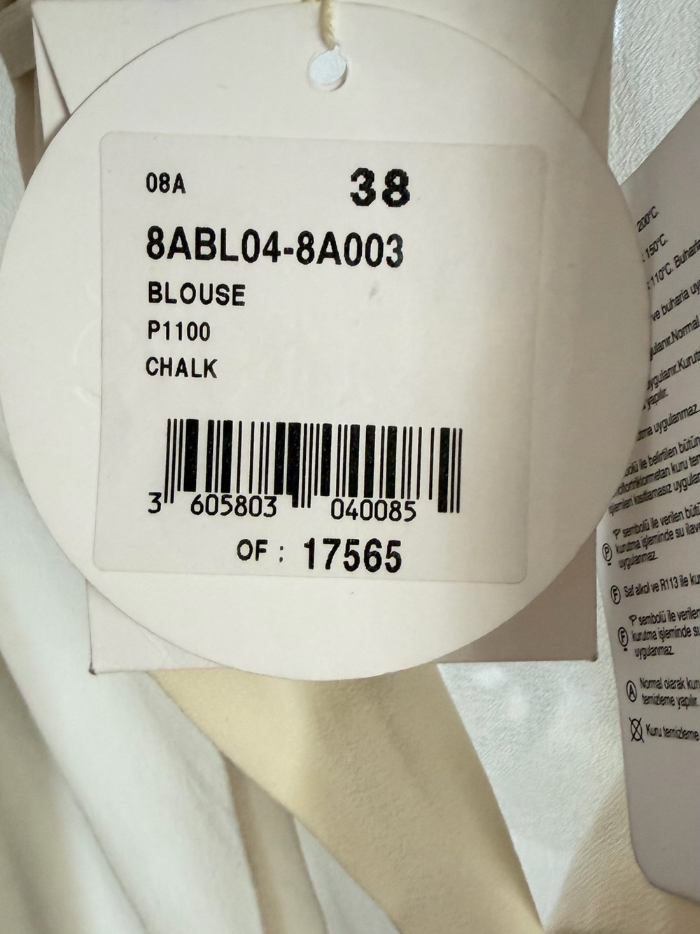 NWT CHLOE Georgette Cream Silk-Blend Sheer Blouse - color “Chalk”. - Picture 7 of 7